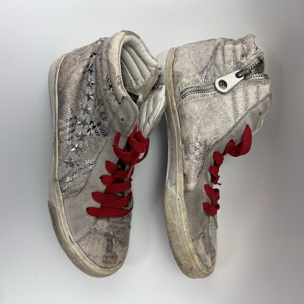 Steve Madden Kenzie Star Studded Hi Top Shoes Sneakers Womens Size 7.5
